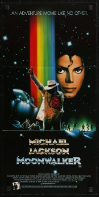 8f0336 MOONWALKER Aust daybill 1988 great sci-fi art of pop music legend Michael Jackson!