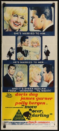 8f0337 MOVE OVER, DARLING Aust daybill 1964 many images of James Garner & pretty Doris Day!