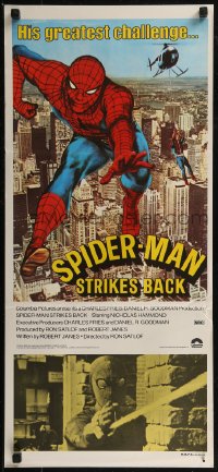 8f0418 SPIDER-MAN STRIKES BACK Aust daybill 1978 Marvel Comics, Spidey in his greatest challenge!
