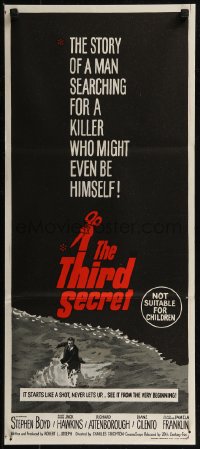 8f0443 THIRD SECRET Aust daybill 1964 Stephen Boyd searching for a killer who might even be himself!