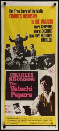 8f0453 VALACHI PAPERS Aust daybill 1973 directed by Terence Young, Charles Bronson in the mob!