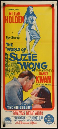 8f0474 WORLD OF SUZIE WONG Aust daybill 1960 William Holden was the first man that Kwan ever loved!