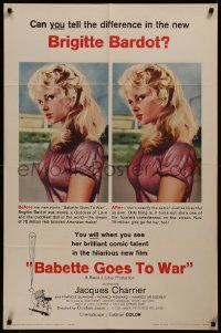 8f0516 BABETTE GOES TO WAR 1sh 1960 super sexy soldier Brigitte Bardot, Babette s'en va-t-en guerre