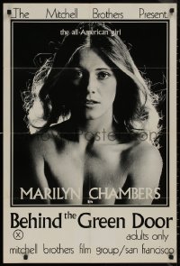 8f0532 BEHIND THE GREEN DOOR 24x36 1sh 1972 Mitchell Bros' classic, c/u sexy naked Marilyn Chambers!