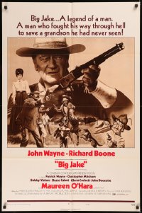 8f0545 BIG JAKE style B 1sh 1971 John Wayne fought through hell to save a grandson he had never seen!