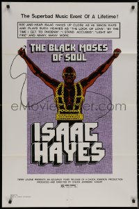 8f0551 BLACK MOSES OF SOUL 1sh 1973 Isaac Hayes, the superbad music event of a lifetime!