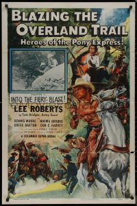 8f0556 BLAZING THE OVERLAND TRAIL chapter 11 1sh 1956 Glenn Cravath art of Heroes of the Pony Express!