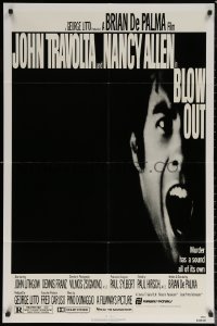 8f0560 BLOW OUT 1sh 1981 John Travolta, Brian De Palma, Allen, murder has a sound all of its own!