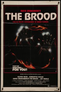 8f0573 BROOD 1sh 1979 David Cronenberg, art of monster in embryo, they're waiting for YOU!