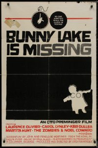 8f0575 BUNNY LAKE IS MISSING 1sh 1965 directed by Otto Preminger, cool Saul Bass doll art!