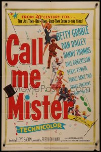 8f0583 CALL ME MISTER 1sh 1951 Betty Grable, Dan Dailey, big-time good-time show of the year!