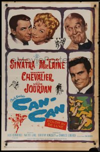 8f0585 CAN-CAN 1sh 1960 Frank Sinatra, Shirley MacLaine, Maurice Chevalier & Louis Jourdan!