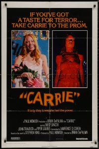 8f0591 CARRIE 1sh 1976 Stephen King, Sissy Spacek before and after her bloodbath at the prom!
