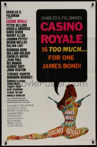 8f0592 CASINO ROYALE 1sh 1967 all-star James Bond spy spoof, psychedelic art by Robert McGinnis!