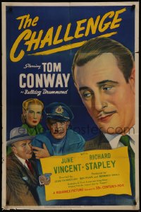 8f0594 CHALLENGE 1sh 1948 art of Tom Conway as detective Bulldog Drummond!