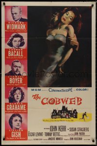 8f0609 COBWEB 1sh 1955 Richard Widmark, Lauren Bacall, Charles Boyer, Gloria Grahame, Gish
