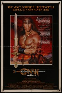 8f0617 CONAN THE DESTROYER 1sh 1984 Arnold Schwarzenegger is the most powerful legend of all!