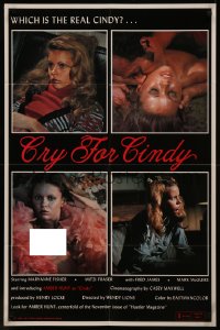 8f0633 CRY FOR CINDY 23x35 1sh 1976 Anthony Spinelli directed, Amber Hunt sexploitation!