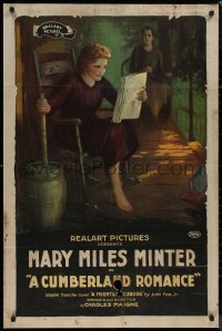 8f0636 CUMBERLAND ROMANCE 1sh 1920 art of Mary Miles Minter who is a Kentucky hillbilly, ultra rare!