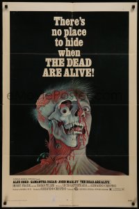 8f0644 DEAD ARE ALIVE 1sh 1972 wild zombie horror image, there's no place to hide!
