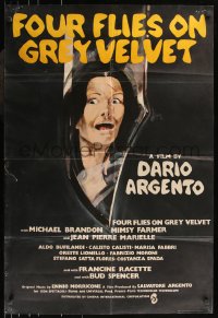 8f0011 FOUR FLIES ON GREY VELVET English 1sh 1973 Dario Argento's 4 Mosche di Velluto Grigio, cool!