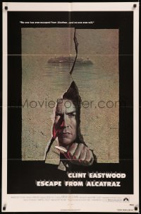 8f0699 ESCAPE FROM ALCATRAZ 1sh 1979 Eastwood busting out by Lettick, Don Siegel prison classic!