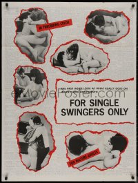 8f0720 FOR SINGLE SWINGERS ONLY 1sh 1968 1st look at what really goes on inside those apartments!