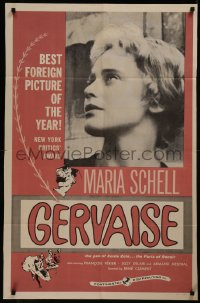 8f0746 GERVAISE 1sh 1957 Maria Schell, an unusual love story directed by Rene Clement!