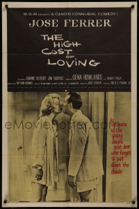 8f0788 HIGH COST OF LOVING 1sh 1958 great romantic image of Gena Rowlands & Jose Ferrer!