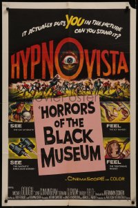 8f0798 HORRORS OF THE BLACK MUSEUM 1sh 1959 an amazing new dimension in screen thrills, Hypno-Vista!