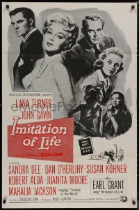 8f0814 IMITATION OF LIFE military 1sh 1959 Lana Turner, Fannie Hurst, Reynold Brown art!