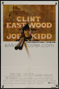 8f0829 JOE KIDD 1sh 1972 art of Clint Eastwood with shotgun, written by Elmore Leonard!