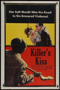 8f0840 KILLER'S KISS 1sh 1955 early Stanley Kubrick noir set in New York's Clip Joint Jungle!