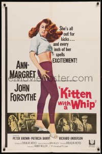 8f0845 KITTEN WITH A WHIP 1sh 1964 Ann-Margret is out for kicks, every inch spells excitement!