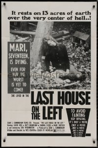 8f0848 LAST HOUSE ON THE LEFT 1sh 1972 first Wes Craven, it's only a movie, it's only a movie!