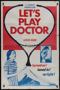 8f0854 LET'S PLAY DOCTOR 1sh 1964 Nellie Acker, Kai Lie Cohen, turned on and tuned in!