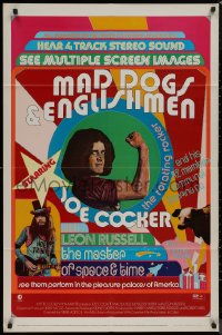 8f0870 MAD DOGS & ENGLISHMEN 1sh 1971 Joe Cocker, rock 'n' roll, cool poster design!