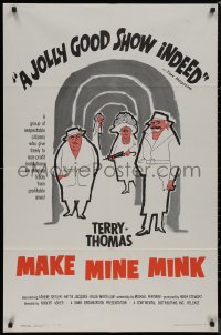 8f0877 MAKE MINE MINK 1sh 1961 sexy artwork of Terry-Thomas stealing woman's clothes!