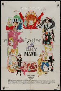 8f0878 MAME 1sh 1974 Lucille Ball, from Broadway musical, cool Bob Peak artwork!