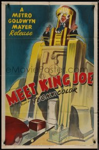 8f0890 MEET KING JOE 1sh 1949 great art of average Joe who is industrial master of the world!