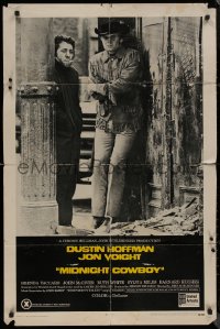 8f0894 MIDNIGHT COWBOY 1sh 1969 Dustin Hoffman, Jon Voight, John Schlesinger classic, x-rated!