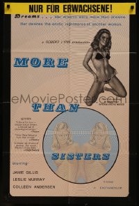 8f0908 MORE THAN SISTERS 24x36 1sh 1978 they'd do anything to satisfy their intense erotic needs!