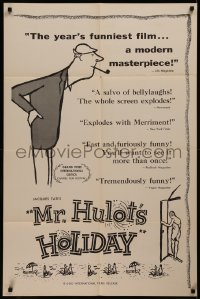 8f0913 MR. HULOT'S HOLIDAY 1sh 1954 great art of Jacques Tati, Les vacances de M. Hulot!