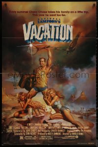8f0921 NATIONAL LAMPOON'S VACATION NSS style 1sh 1983 art of Chevy Chase, Brinkley & D'Angelo by Vallejo!