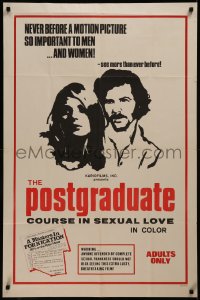 8f0969 POSTGRADUATE COURSE IN SEXUAL LOVE 1sh 1970 never before a motion picture so important!