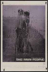 8f0986 RAIN PEOPLE 1sh 1969 Francis Ford Coppola, Robert Duvall, cool wet window image!