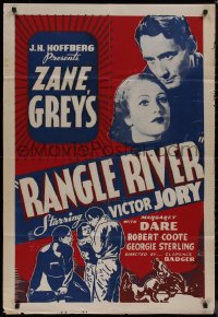 8f0989 RANGLE RIVER 1sh 1939 from Zane Grey's novel, Victor Jory, Margaret Dare!