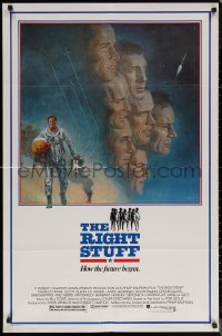 8f1006 RIGHT STUFF 1sh 1983 great Tom Jung montage art of the first NASA astronauts!