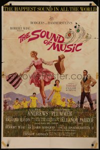 8f1061 SOUND OF MUSIC 1sh 1965 classic Terpning art of Julie Andrews, Todd-AO!