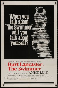 8f1087 SWIMMER 1sh 1968 Burt Lancaster, directed by Frank Perry, will you talk about yourself?